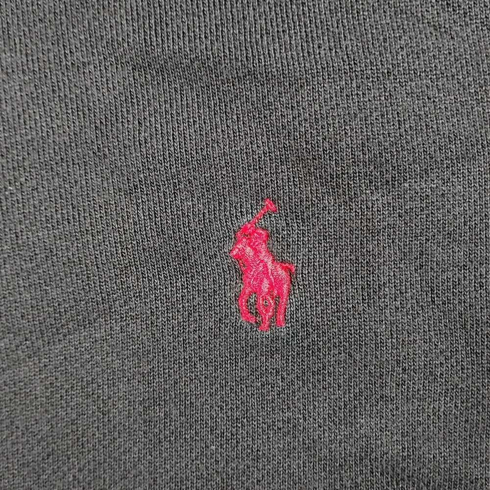 Polo Ralph Lauren Waffle Lined Full Zip Hoodie Jacket Men's XL Gray Red Pony